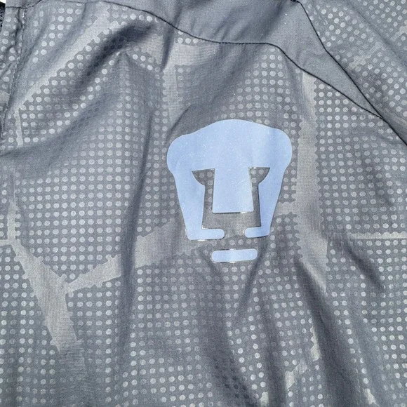 Nike Pumas UNAM Mens Navy Blue Hooded Windbreaker Jacket DV5178-451 Small